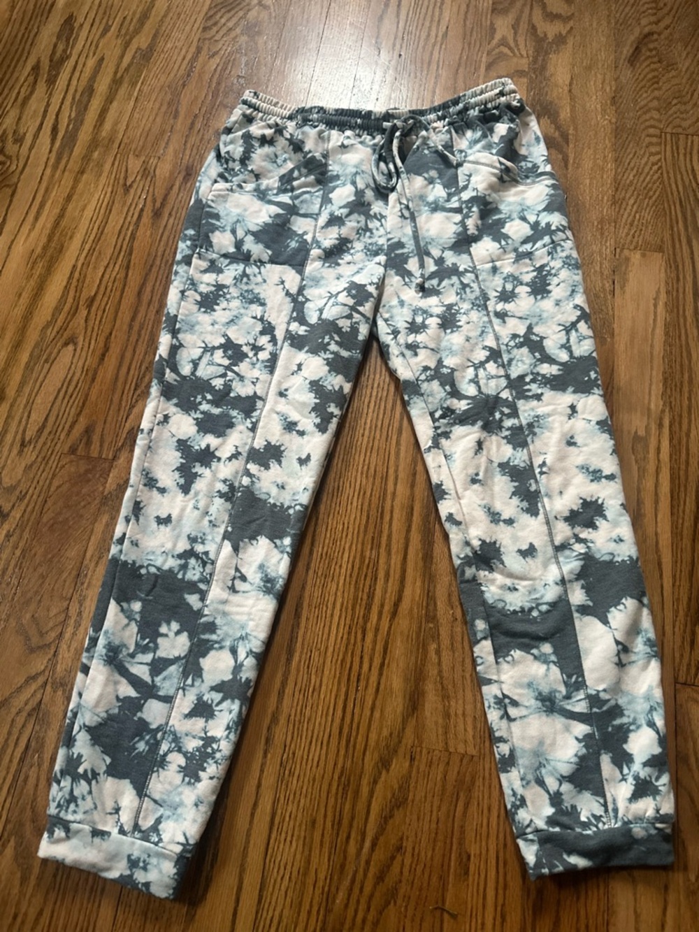 Urban Romantics Jogger Sweatpants Tie Dye Gray and Pink